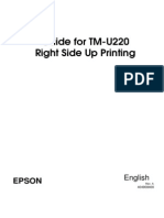 Guide For TM-U220 Right Side Up Printing: Epson