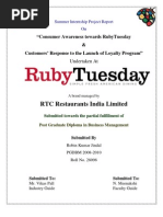 Download Ruby Tuesday Summer Internship Project Report by rjindal20 SN21633925 doc pdf