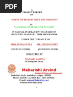 Download A Project Report on study of Recruitment and Training In by shyamindia SN21633980 doc pdf