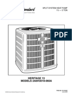 Heritage 13 Heat Pump Outside Unit Owners Manual