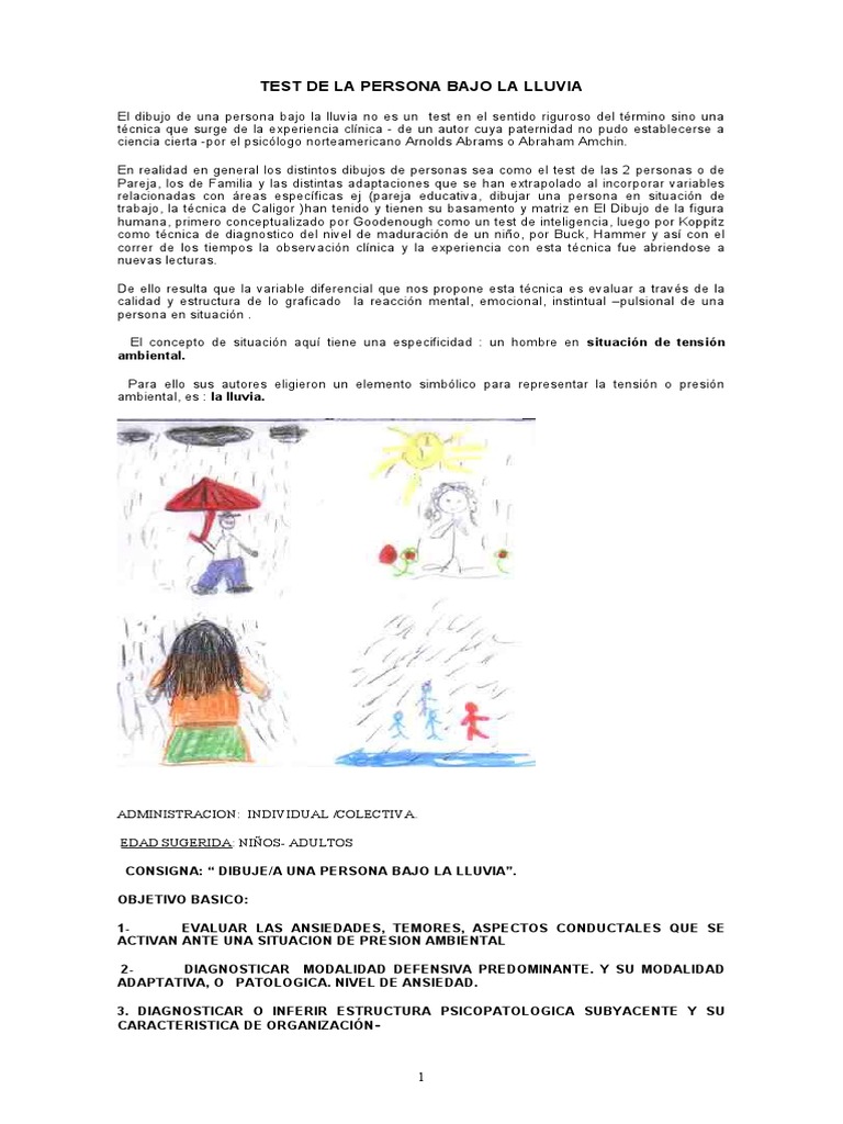 Test de la Persona Bajo la Lluvia | PDF