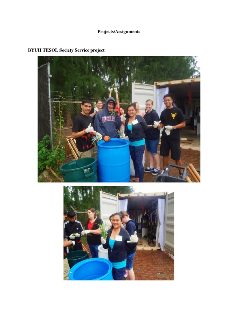 BYUH TESOL Society Service Projects | PDF