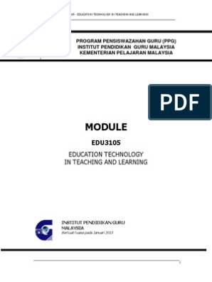 Module Edu 3105 | Instructional Design | Educational Technology