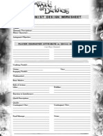 Antagonist Design Worksheet: Player Character Attribute & Skill Highlights