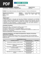 Plano de Ensino Primeiro Eletrotecnica Filosofia