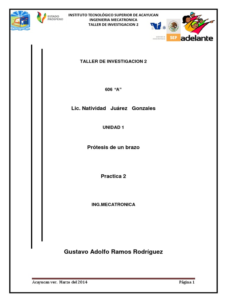 Taller de Investigacion 2 | PDF | Mecatrónica | Ciencia y Tecnología
