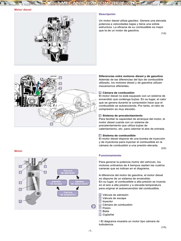 Incesante Prestado exprimir Manual Sistemas Motor Diesel Combustible Precalentamiento | PDF | Motor  diesel | Motor de combustión interna