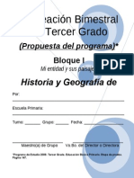 3er Grado - Bloque I - Historia y Geografía de