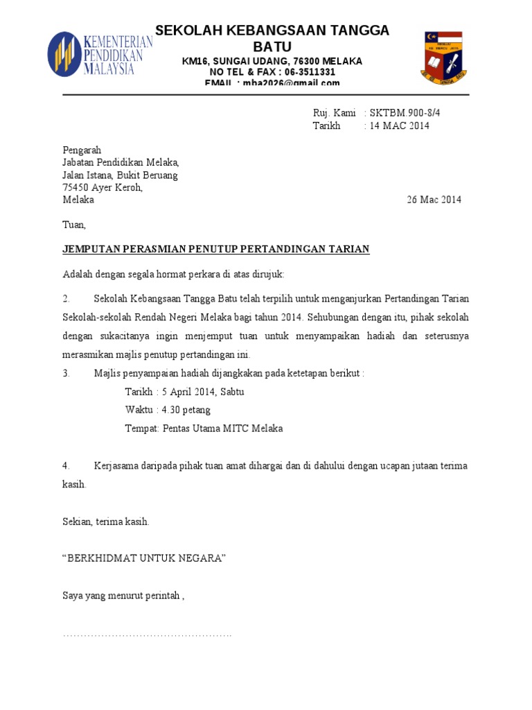 Surat Jemputan Majlis  PDF