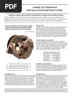1-Wire Alternator Instructions