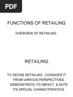 Download PPTfunctions of Retailing by surabhi0119750 SN21643956 doc pdf