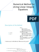 A Numerical Method For Solving Linear Integral Equations