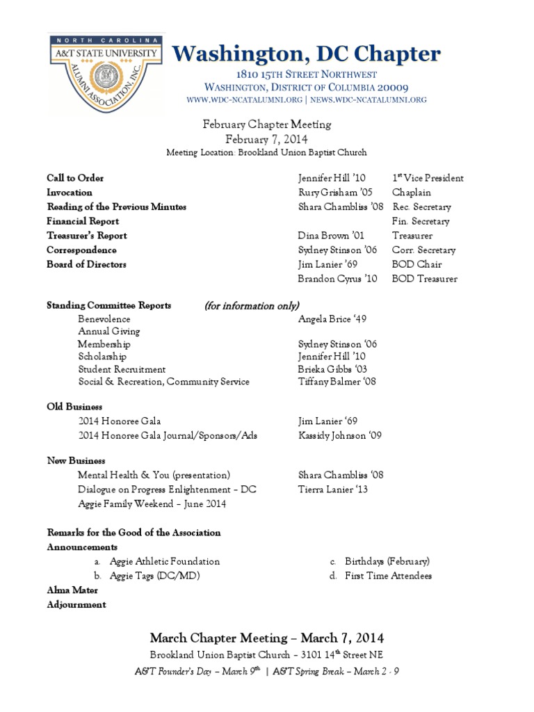 February Meeting Highlights and Reports | PDF | Business