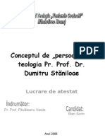 Conceptul de ”persoana” in Teologia Pr.Prof.Dr. Dumitru Stăniloae