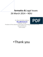 Health Informatics & Legal Issues - Doris