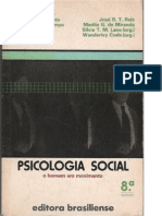Psicologia Social -  O Homem Em Movimento Silvia T, Maurer Lane , Wanderley Codo (Orgs.) - Livro completo