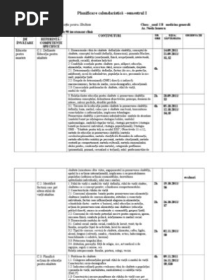 Planificare Educatie Pentru Sanatate