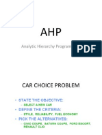 Car Selection Ahp