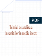 Analiza Investitiilor in Mediu Incert