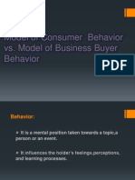 Model of Consumer Behavior vs. Model of Business Buyer Behavior