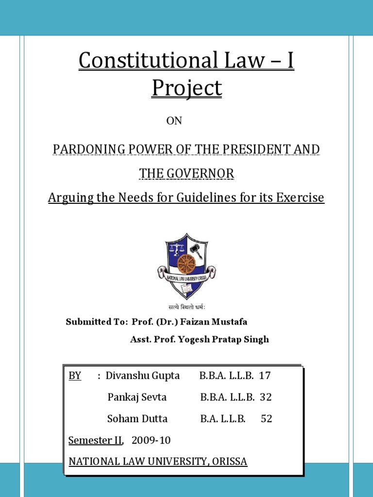 Pardoning Power of President Pardon Judiciaries