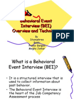 Behavioral Event Behavioral Event Interview (BEI) Interview (BEI) Overview and