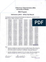 Lnstitute Administration Of: Business (lBA) University BBA Program Test Result