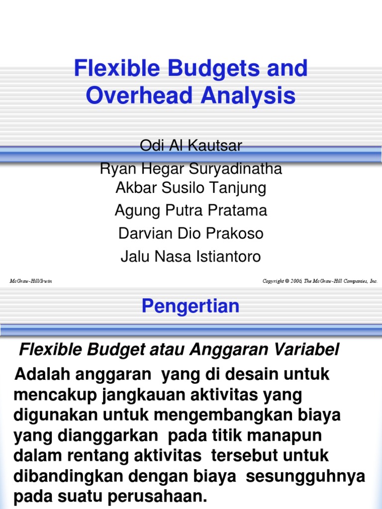 Flexible Budget Overhead Analysis Pb 7 Akuntansi Biaya Variansi