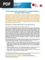 13-02-12 Climate Brief No27 - Energy Efficiency and Carbon Finance