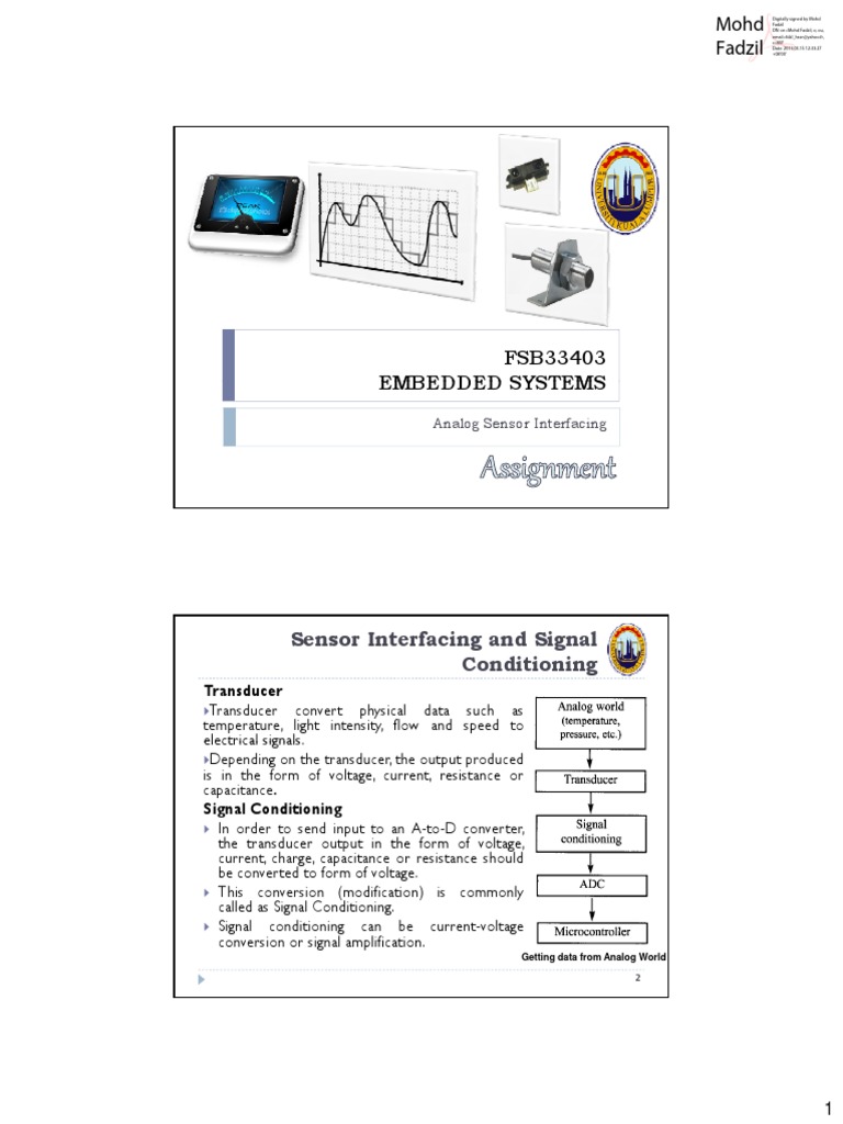 Assignment Sensor Interfacing-ADC | PDF | Sensor | Signal (Electrical ...