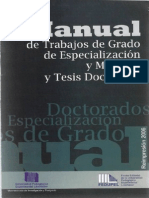 Manual Trabajos Grado Especializacion Maestria Tesis Doctorales