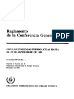 Reglamento de La Conferencia General de La Organizacion Internacional para La Energía Atómica (OIEA)