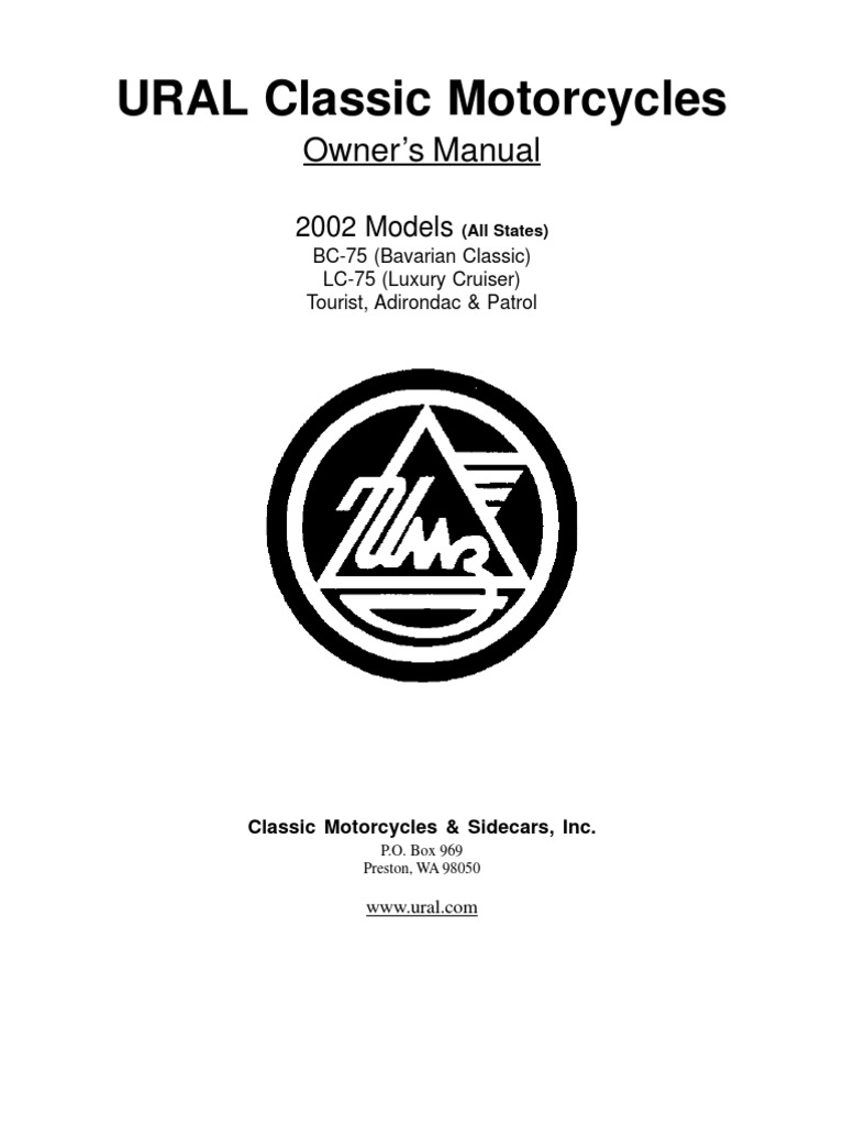 Ural Classic Motorcycles 02 Owners Manual Www.manualedereparatie | Manual  Transmission | Transmission (Mechanics)