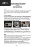 SRE at Agilent Technologies, Colorado Springs