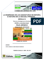 FORMATO PRODUCTOS MÓDULO II -Curso-Taller- LA ENSEÑANZA DEL ESPAÑOL Y LA HISTORIA -2013-2014-Unitep053-Atp-Fjir-UNiTEP