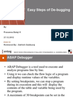 Easy steps to debug ABAP code