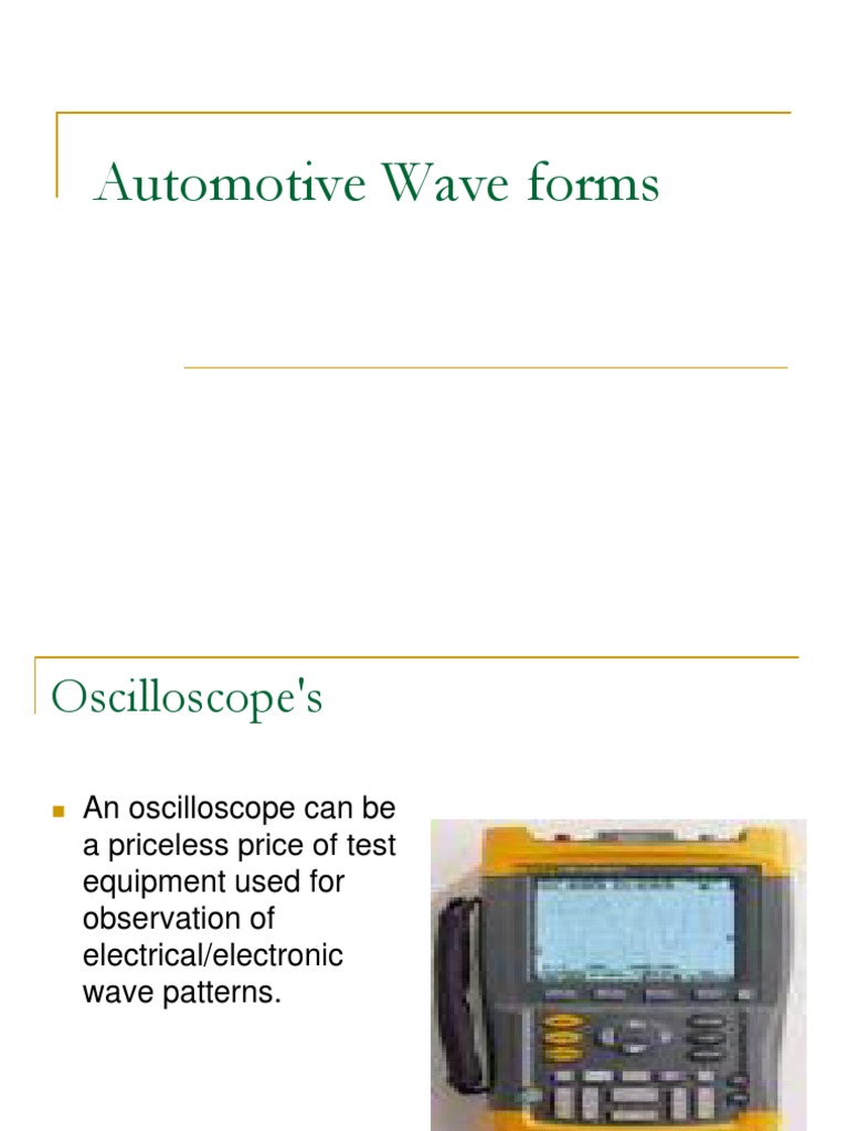 Automotive Oscilloscope Waveform Guide | PDF | Science & Mathematics ...