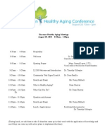 Diocese and Healthy Aging Conference Agenda