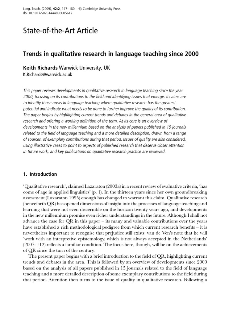 qualitative research in english language teaching