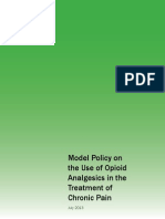 Model Policy for the Use of Opioid Analgesics in the Treatment of Chronic Pain