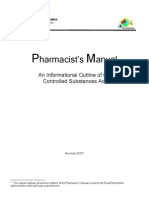 Pharmacist’s Manual An Informational Outline of the Controlled Substances Act