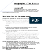 Literary Paragraph Guidelines