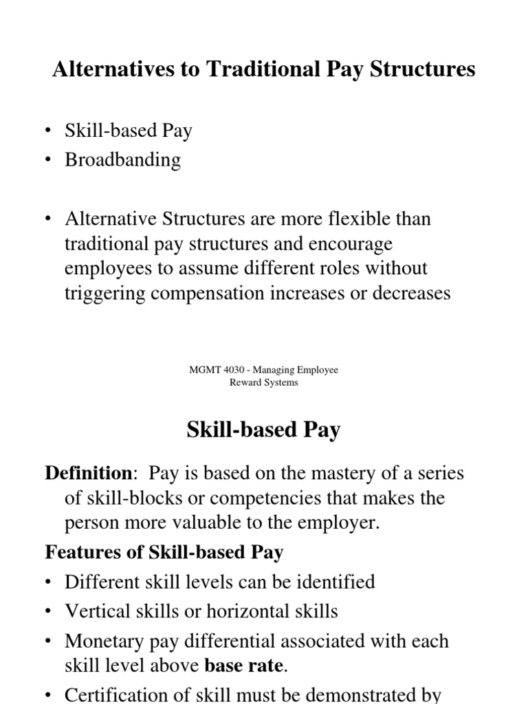 Alternatives to Traditional Pay Systems | PDF