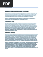 Strategy and Implementation Summary