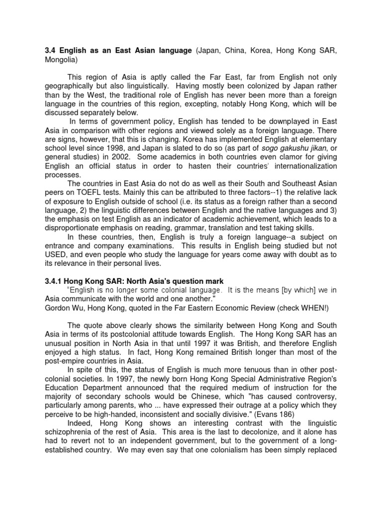 English in Asia | Download Free PDF | English Language | English As A ...