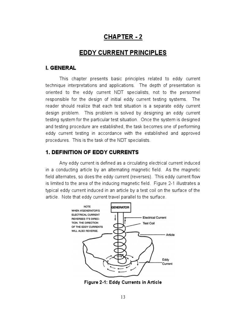 Eddy Current Principles and Testing Factors | PDF | Inductor ...
