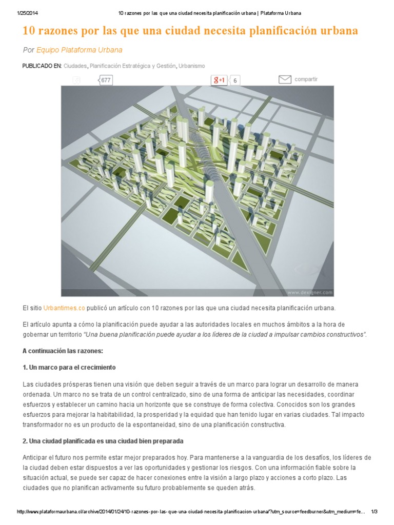 10 Beneficios de la Planificación Urbana | PDF | Planificación urbana ...