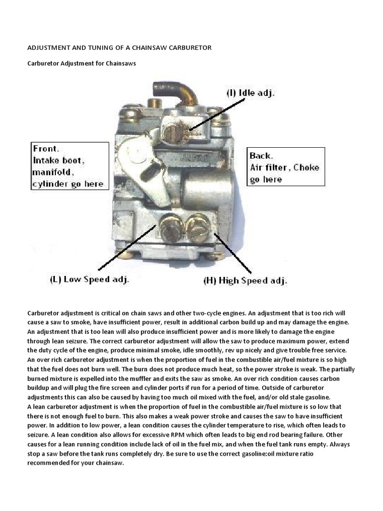 How to Tune a Chainsaw Carburettor: Step-by-Step Guide