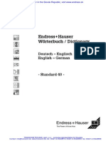 English German Technical Dictionary Endress Hauser