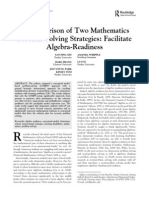 A Comparison of Two Mathematics Problem-Solving Strategies